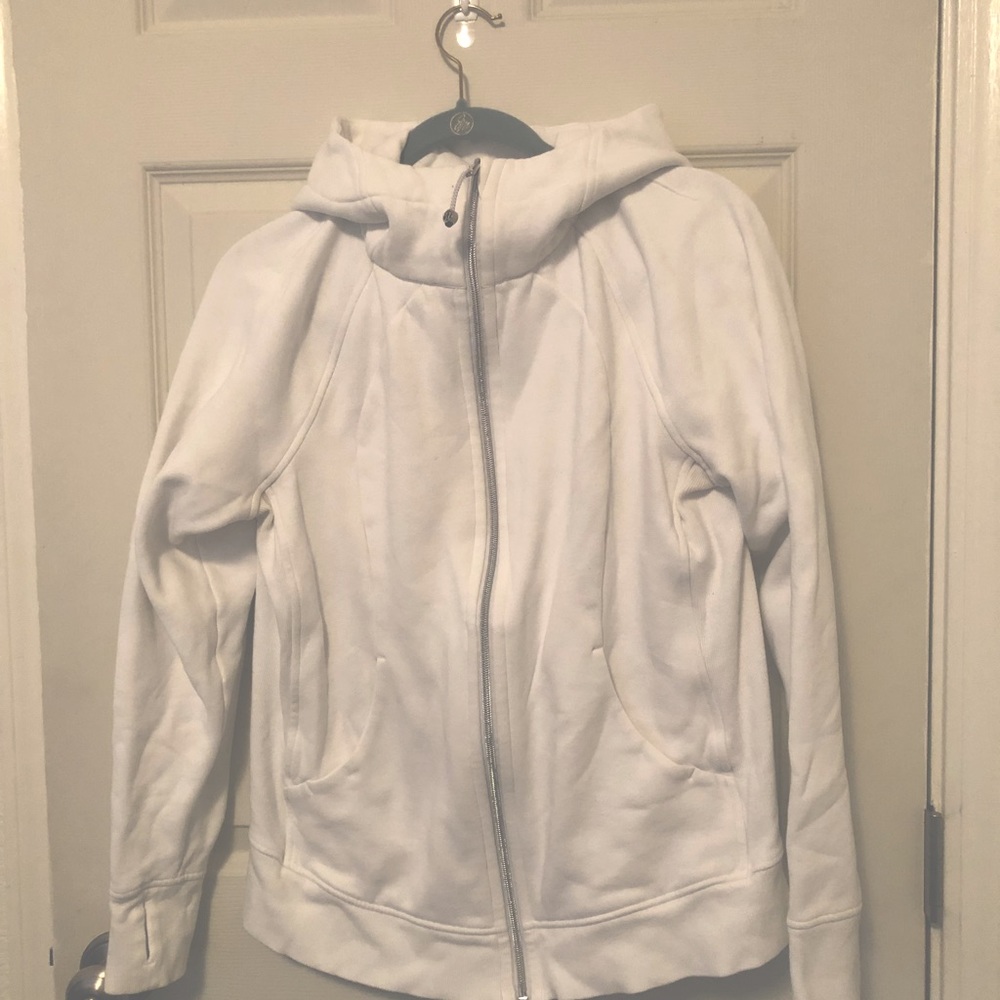 White Lululemon scuba hoodie